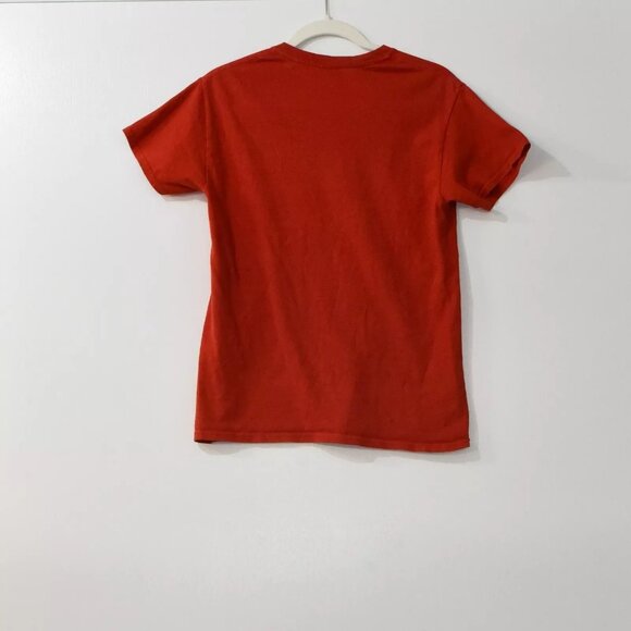 Mens Red T-Shirt Micket Mouse Print Cotton Round Neck Short Sleeve Size M - Picture 2 of 4